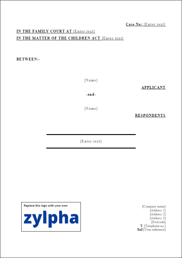 Cover page example templates